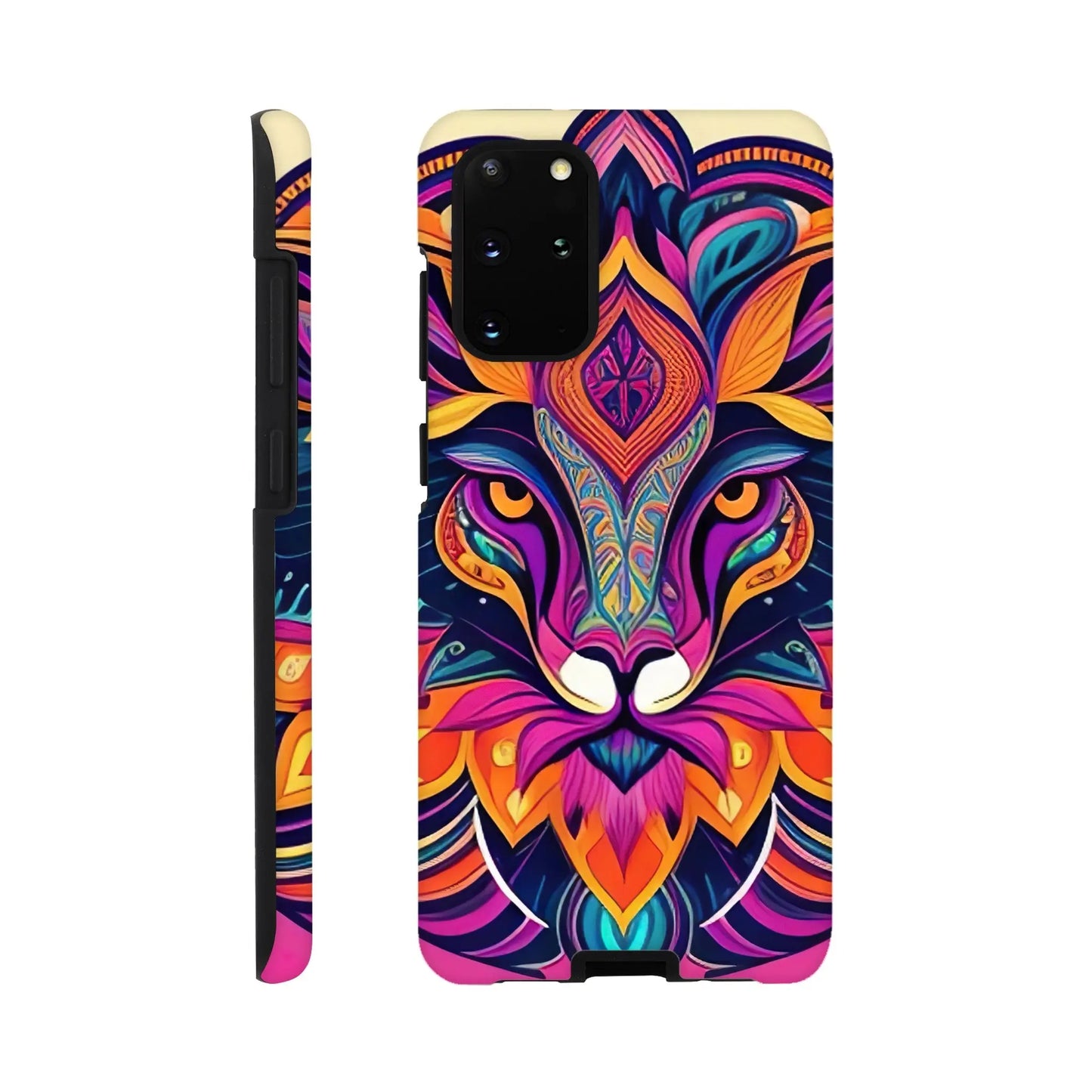 Smartphone-Hülle "Hart" - Löwenenergie - Digitaler Stil, KI-Kunst, Kreative Vielfalt, Galaxy-S20-Plus - RolConArt