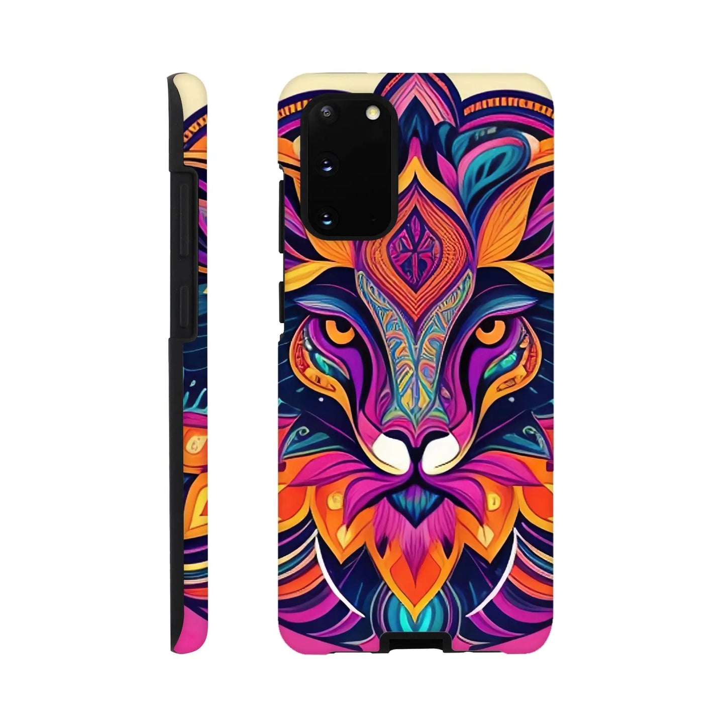 Smartphone-Hülle "Hart" - Löwenenergie - Digitaler Stil, KI-Kunst, Kreative Vielfalt, Galaxy-S20 - RolConArt