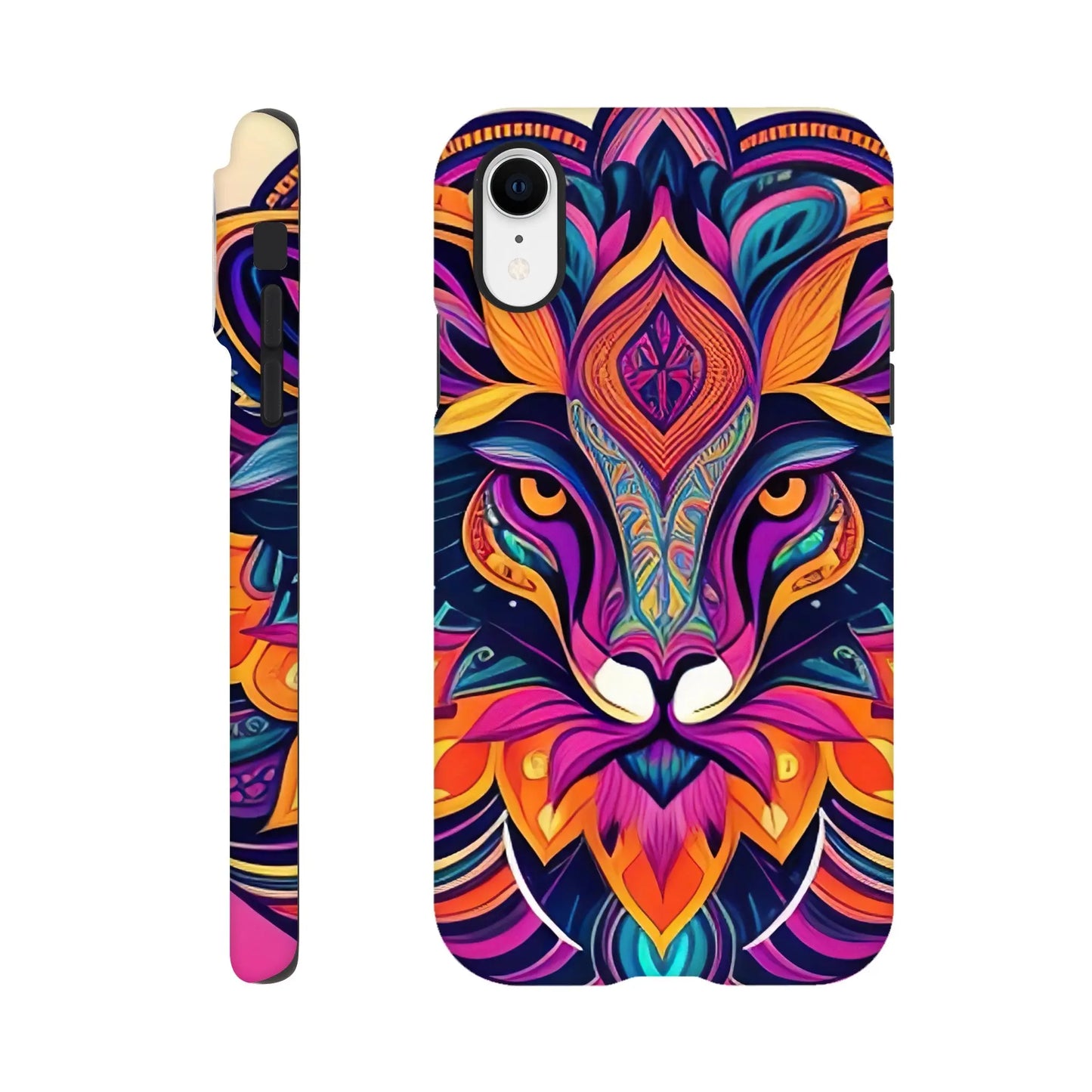 Smartphone-Hülle "Hart" - Löwenenergie - Digitaler Stil, KI-Kunst, Kreative Vielfalt, iPhone-XR - RolConArt