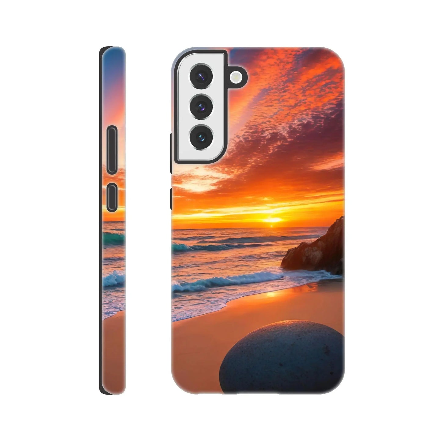 Smartphone-Hülle "Hart" - Strandlandschaft - Foto Stil, KI-Kunst, Landschaften, Galaxy-S22-Plus - RolConArt