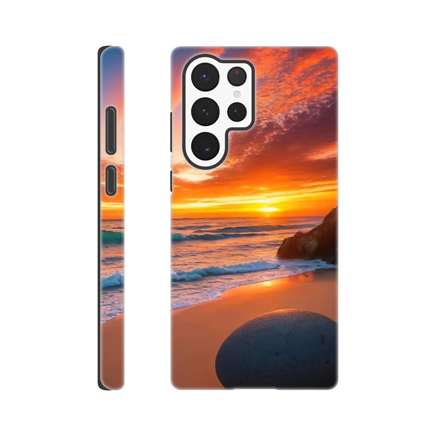 Smartphone-Hülle "Hart" - Strandlandschaft - Foto Stil, KI-Kunst, Landschaften, Galaxy-S22-Ultra - RolConArt