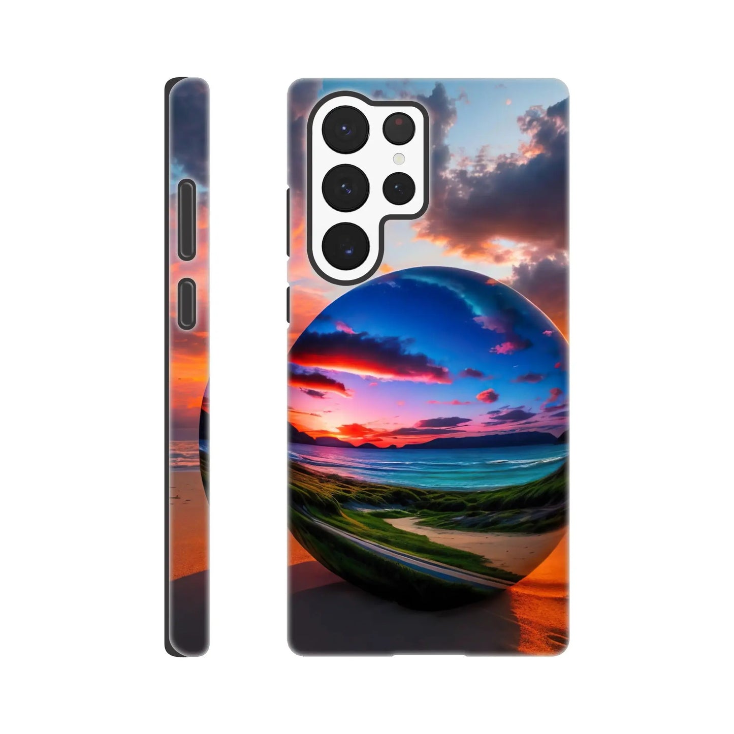 Smartphone-Hülle "Hart" - Strandlandschaft - Foto Stil, KI-Kunst, Landschaften, Galaxy-S22-Ultra - RolConArt
