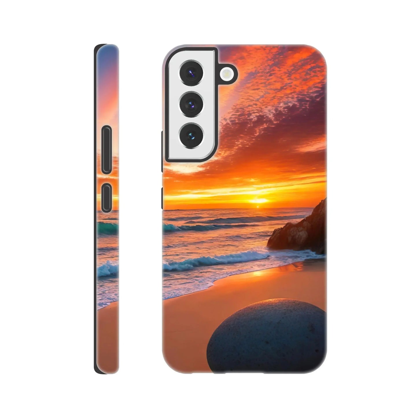 Smartphone-Hülle "Hart" - Strandlandschaft - Foto Stil, KI-Kunst, Landschaften, Galaxy-S22 - RolConArt