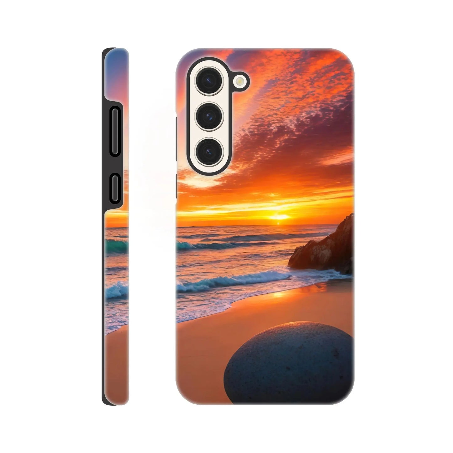 Smartphone-Hülle "Hart" - Strandlandschaft - Foto Stil, KI-Kunst, Landschaften, Galaxy-S23-Plus - RolConArt