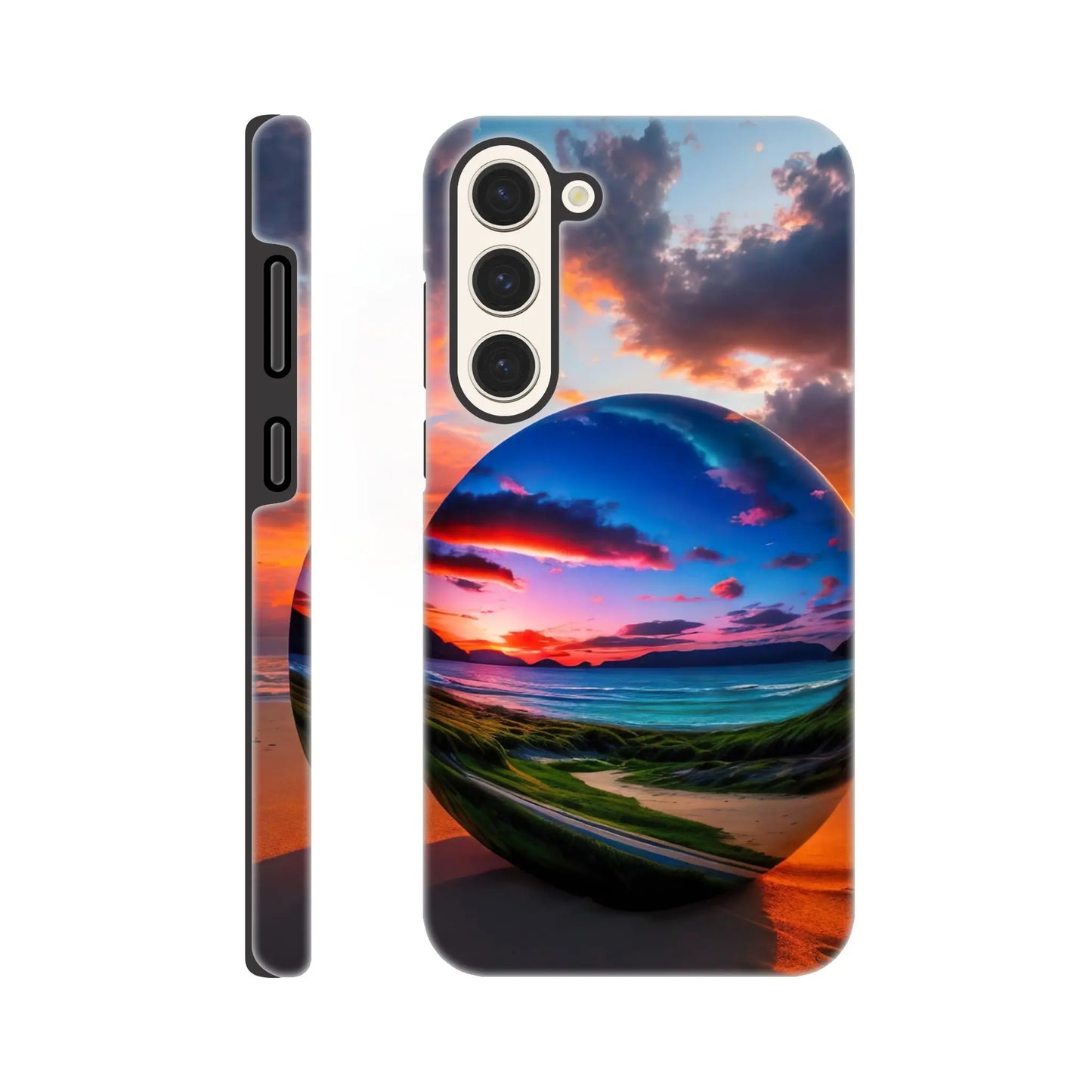 Smartphone-Hülle "Hart" - Strandlandschaft - Foto Stil, KI-Kunst, Landschaften, Galaxy-S23-Plus - RolConArt