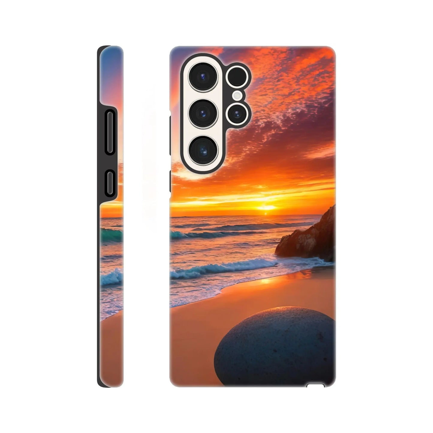 Smartphone-Hülle "Hart" - Strandlandschaft - Foto Stil, KI-Kunst, Landschaften, Galaxy-S23-Ultra - RolConArt