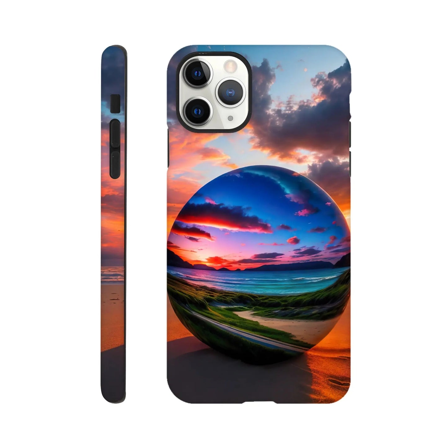 Smartphone-Hülle "Hart" - Strandlandschaft - Foto Stil, KI-Kunst, Landschaften, iPhone-11-Pro-Max - RolConArt