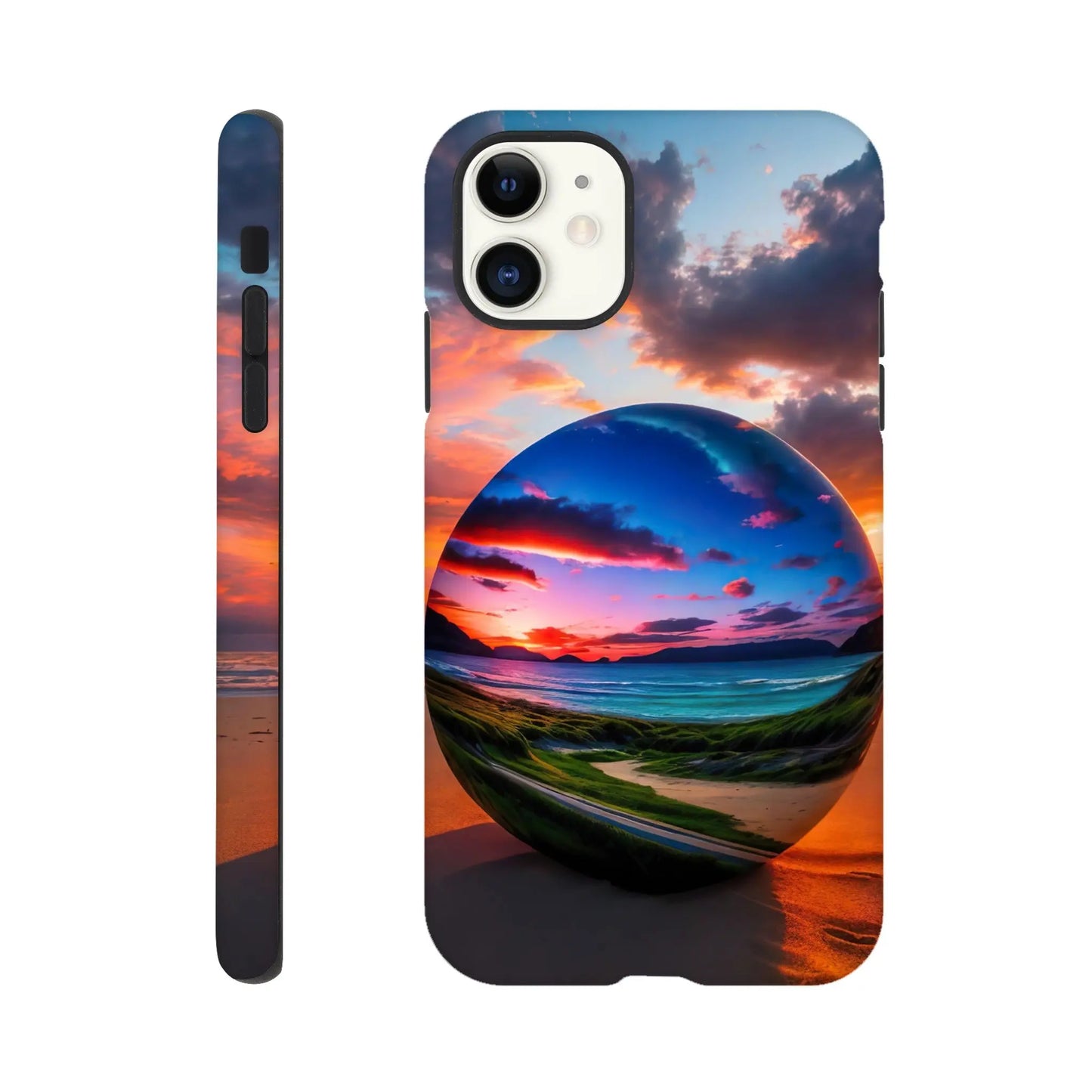 Smartphone-Hülle "Hart" - Strandlandschaft - Foto Stil, KI-Kunst, Landschaften, iPhone-11 - RolConArt