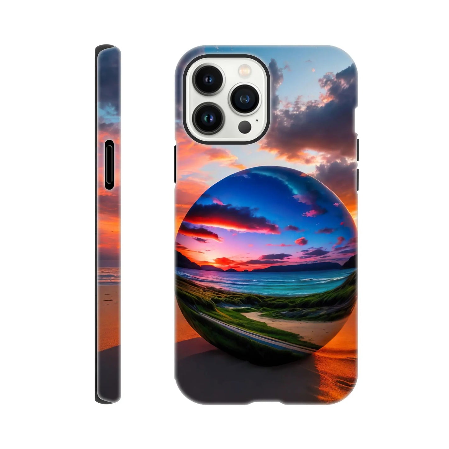 Smartphone-Hülle "Hart" - Strandlandschaft - Foto Stil, KI-Kunst, Landschaften, iPhone-13-Pro-Max - RolConArt