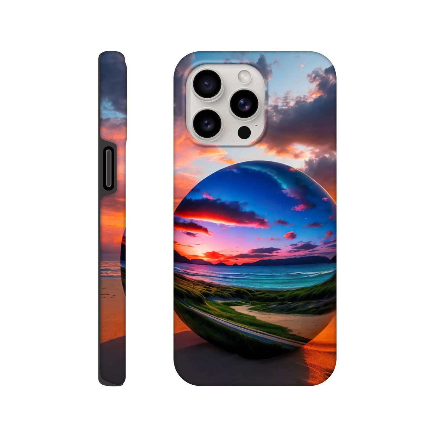 Smartphone-Hülle "Hart" - Strandlandschaft - Foto Stil, KI-Kunst, Landschaften, iPhone-15-Pro-Max - RolConArt