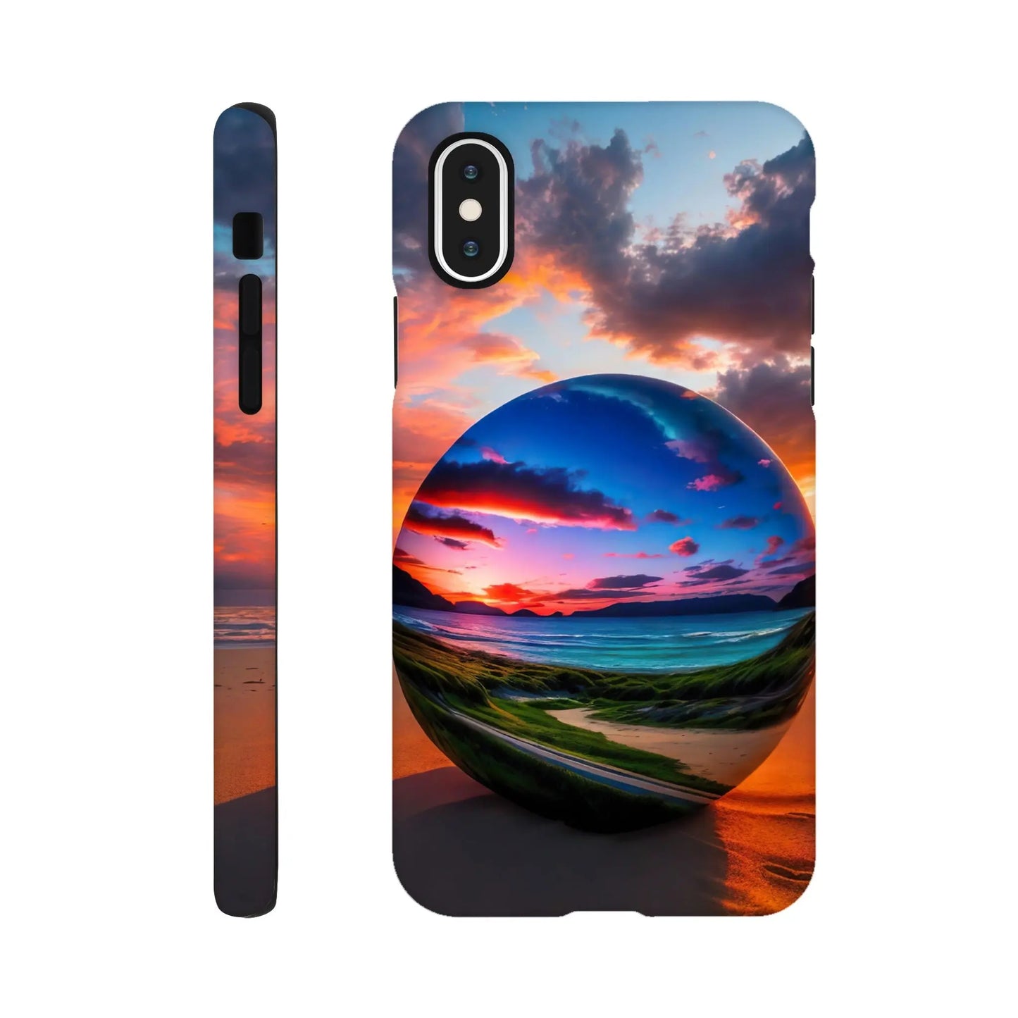 Smartphone-Hülle "Hart" - Strandlandschaft - Foto Stil, KI-Kunst, Landschaften, iPhone-X - RolConArt