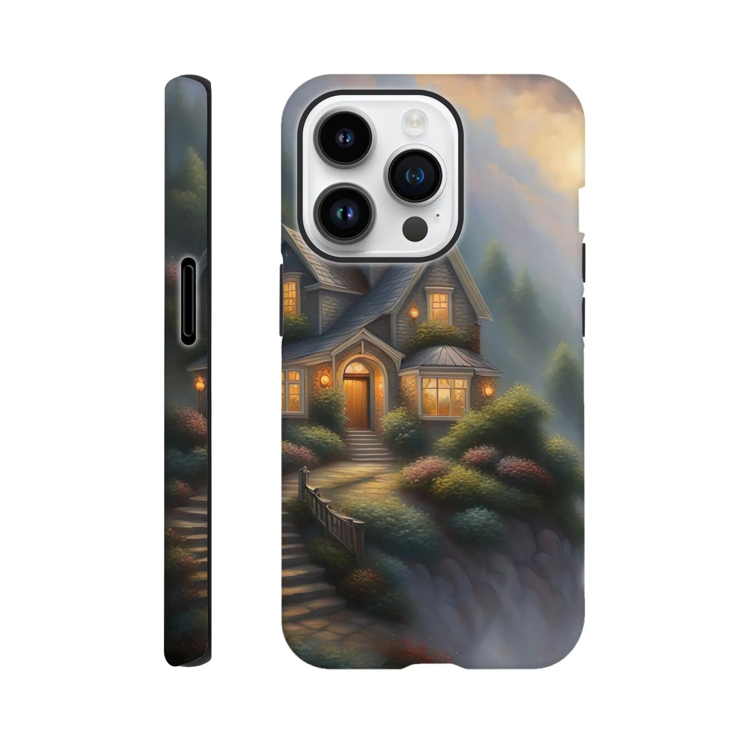 Smartphone-Hülle "Hart" - Traumlandschaft - Digitaler Stil, KI-Kunst RolConArt, Surreale Landschaften, iPhone-14-Pro