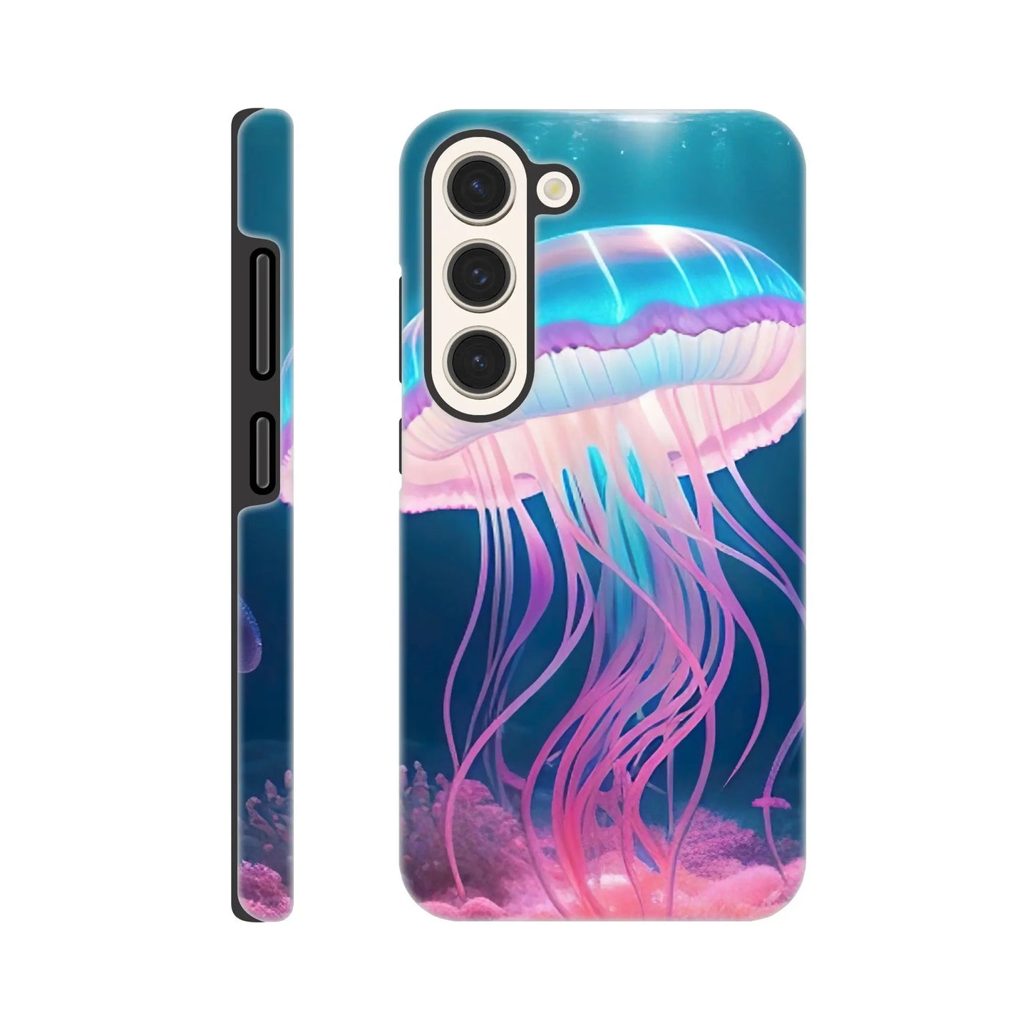 Smartphone-Hülle "Hart" - Qualle - Digitaler Stil, KI-Kunst RolConArt, Unterwasserlandschaften, Galaxy-S23