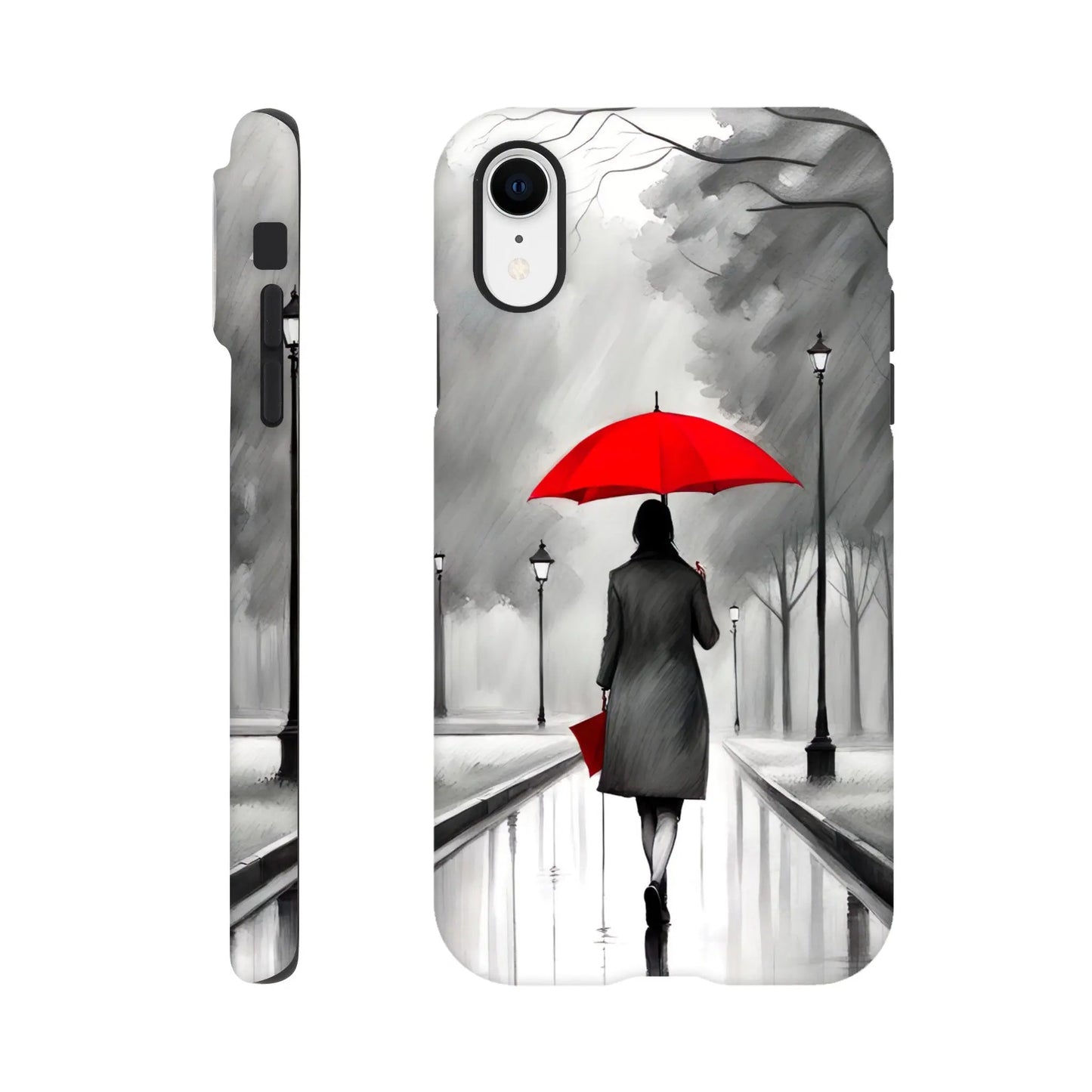 Smartphone-Hülle "Hart" - Frau Im Park - Malerischer Stil, KI-Kunst RolConArt, Malerischer Stil - Porträts, iPhone-XR