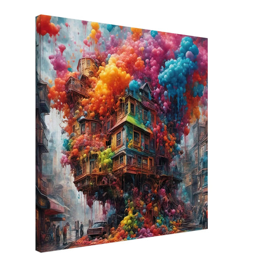 Leinwandbild - Farbenexplosion - Splash Art Stil, KI-Kunst - RolConArt, Splash Art,