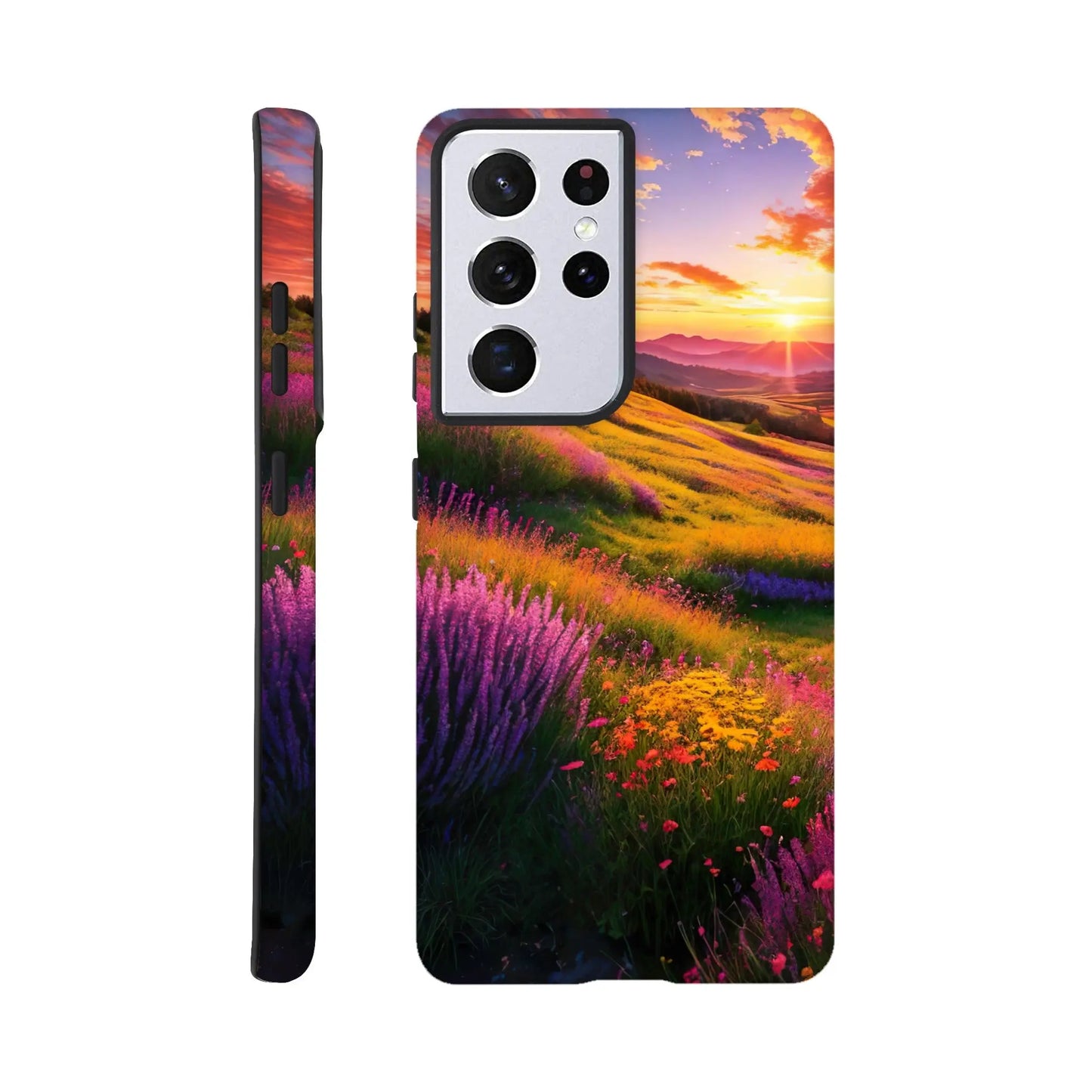 Smartphone-Hülle "Hart" - Berglandschaft - Foto Stil, KI-Kunst RolConArt, Landschaften, Galaxy-S21-Ultra