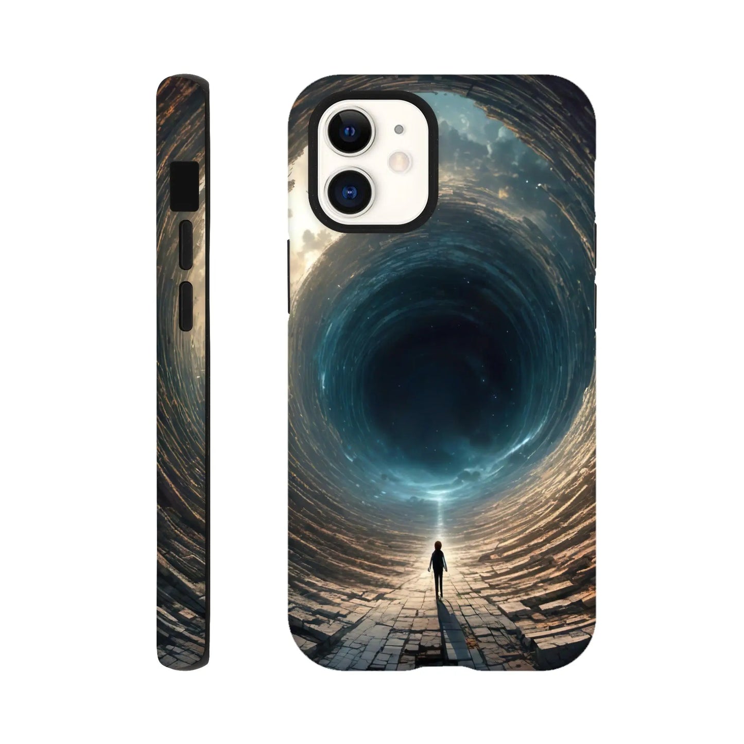 Smartphone-Hülle "Hart" - Weitblick - Digitaler Stil, KI-Kunst RolConArt, Sci-Fi, iPhone-12-Mini