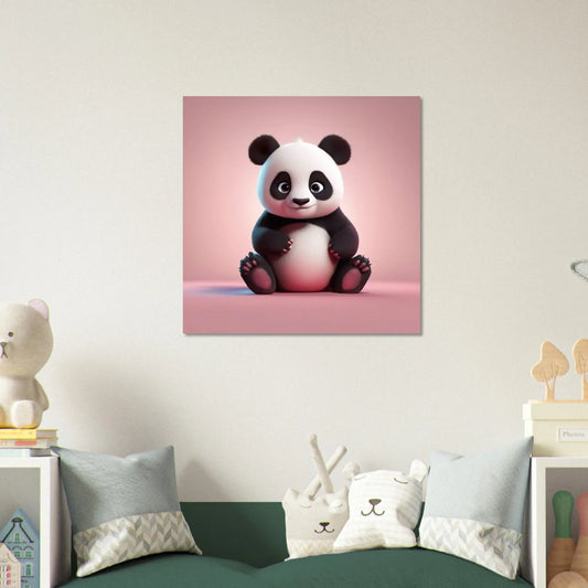 Aluminiumdruck - Pandabär - Kinderbild, 3D-Stil, KI-Kunst RolConArt