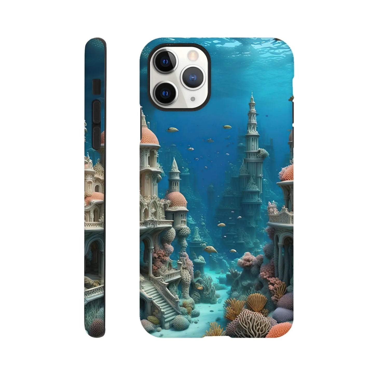 Smartphone-Hülle "Hart" - Unterwasserwelt - Digitaler Stil, KI-Kunst RolConArt, Unterwasserlandschaften, iPhone-11-Pro-Max