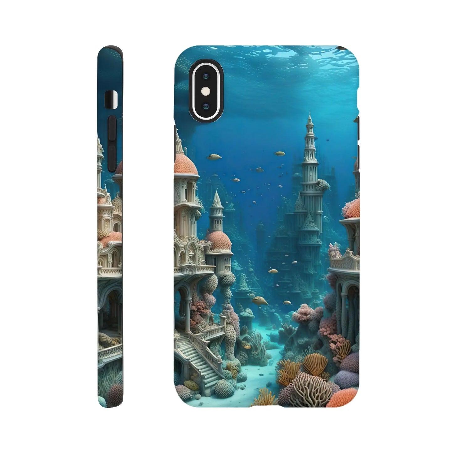 Smartphone-Hülle "Hart" - Unterwasserwelt - Digitaler Stil, KI-Kunst RolConArt, Unterwasserlandschaften, iPhone-XS-Max