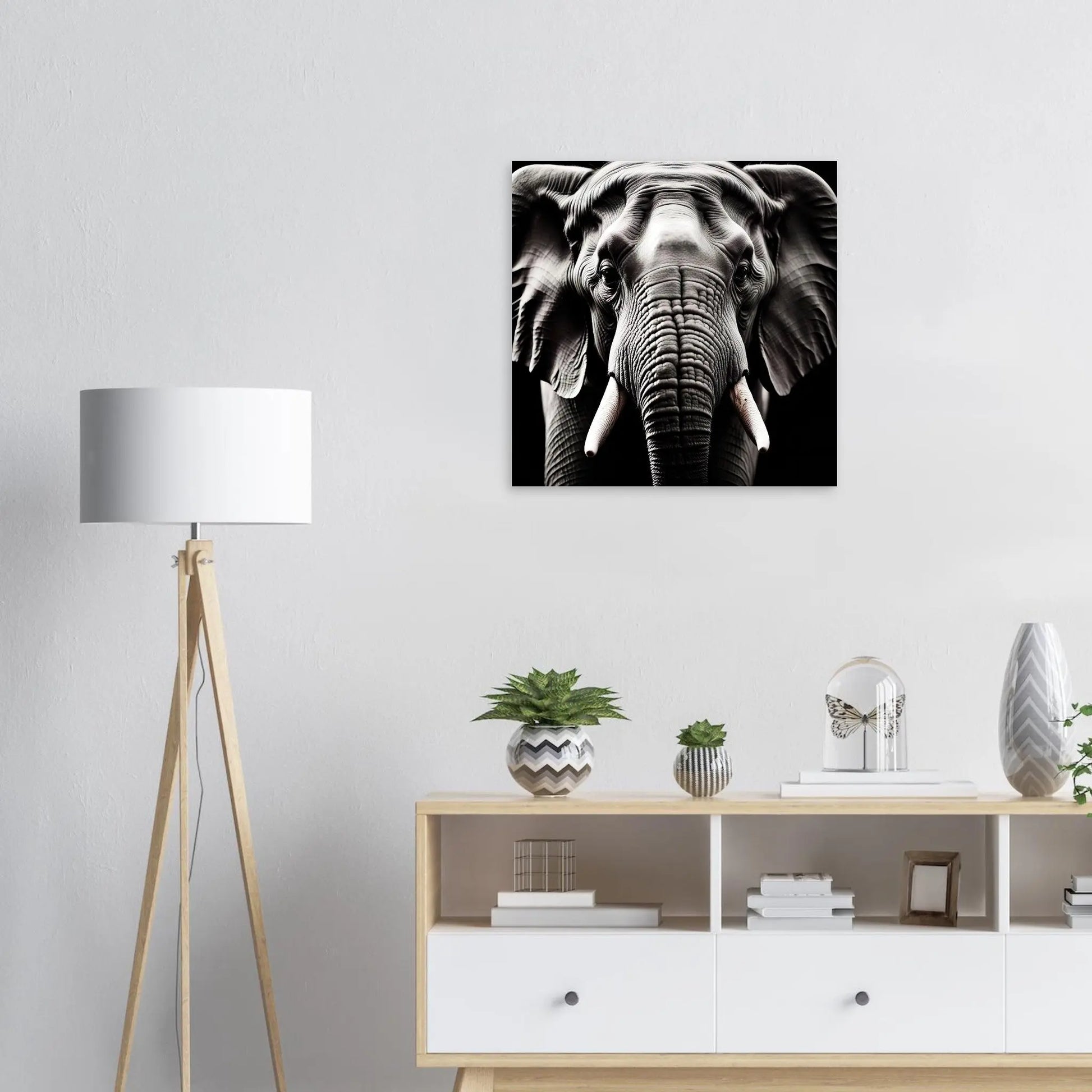 Moderner Forex-Druck - Elefant - Foto Stil, KI-Kunst RolConArt