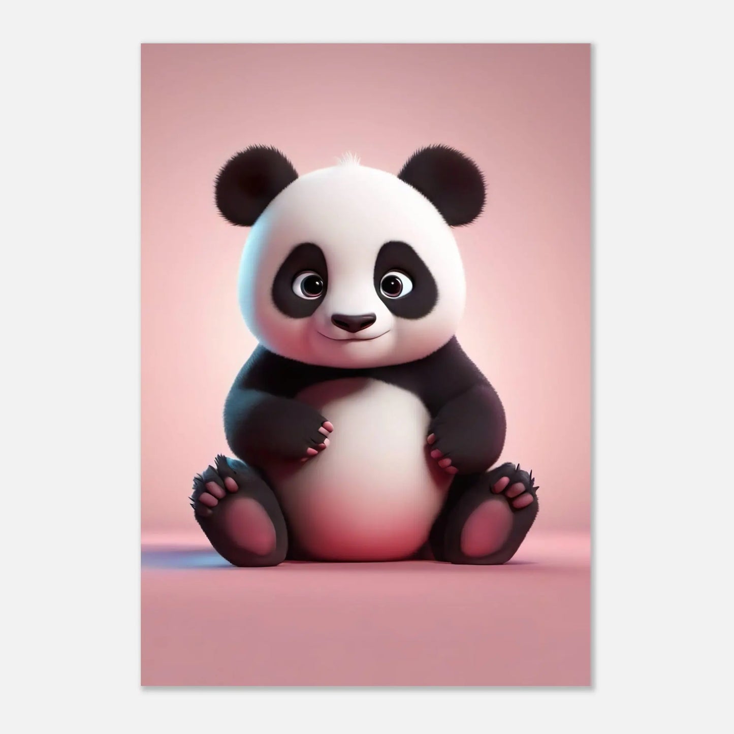 Aluminiumdruck - Pandabär - Kinderbild, 3D-Stil, KI-Kunst RolConArt