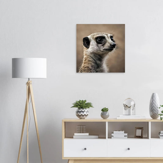 Moderner Forex-Druck - Erdmännchen - Foto Stil, KI-Kunst RolConArt