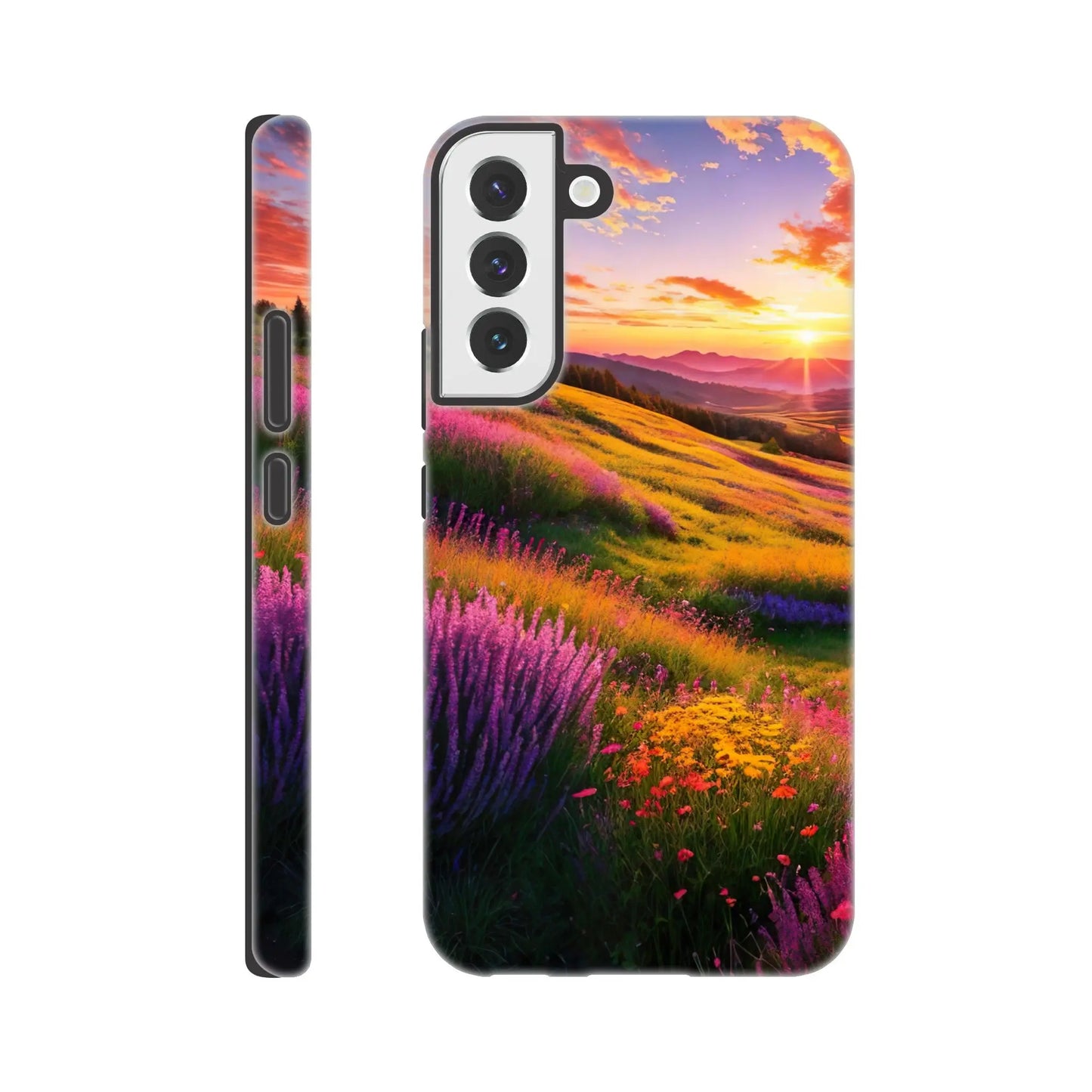 Smartphone-Hülle "Hart" - Berglandschaft - Foto Stil, KI-Kunst RolConArt, Landschaften, Galaxy-S22-Plus