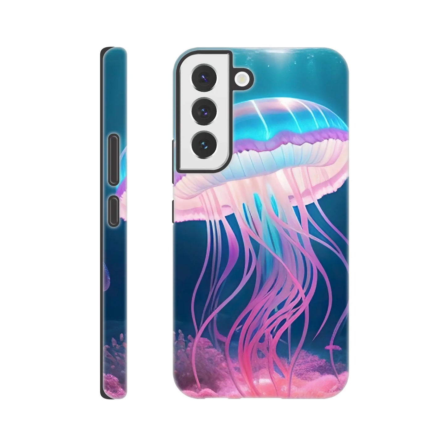 Smartphone-Hülle "Hart" - Qualle - Digitaler Stil, KI-Kunst RolConArt, Unterwasserlandschaften, Galaxy-S22