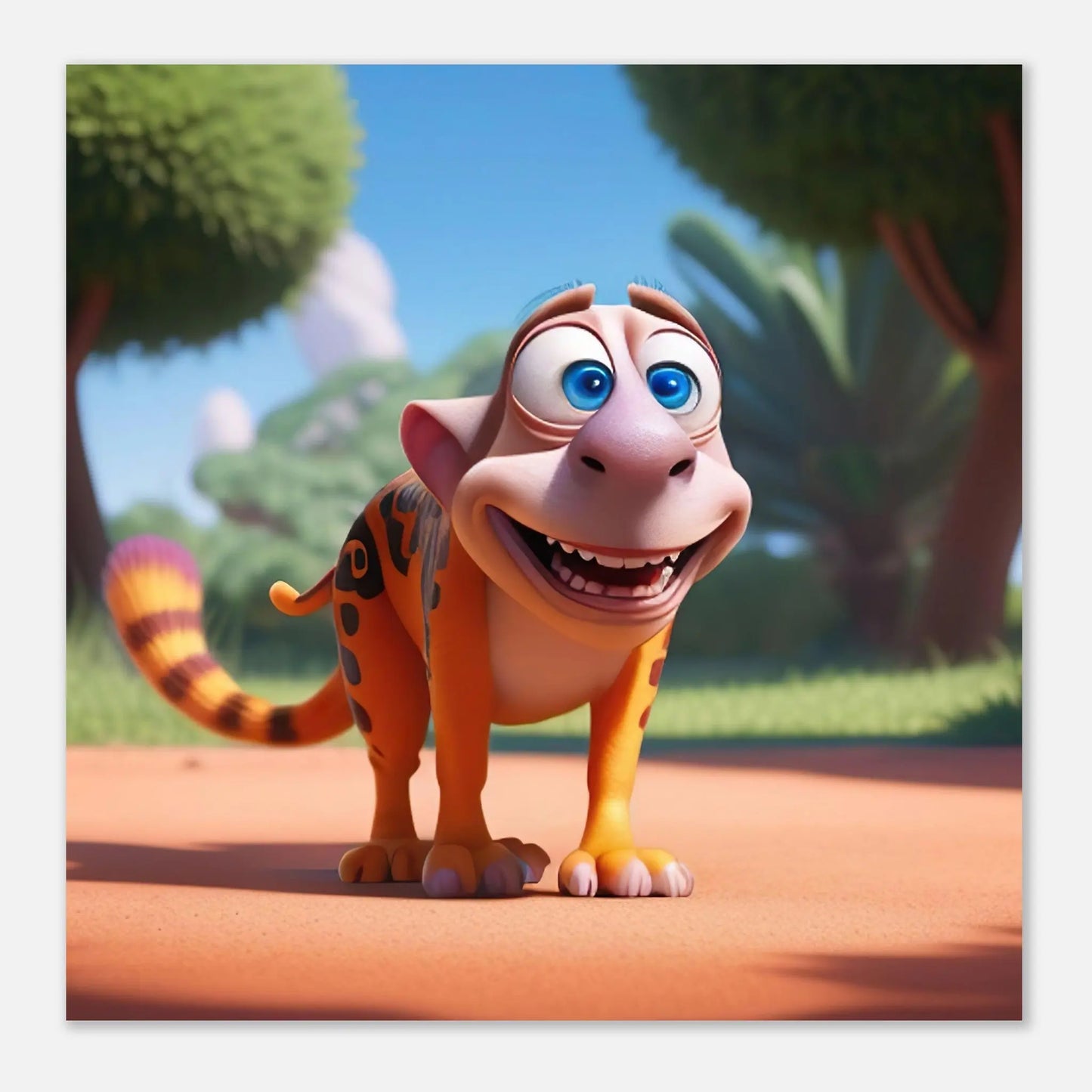 Aluminiumdruck - Fantasiewesen - Kinderbild, 3D-Stil, KI-Kunst RolConArt