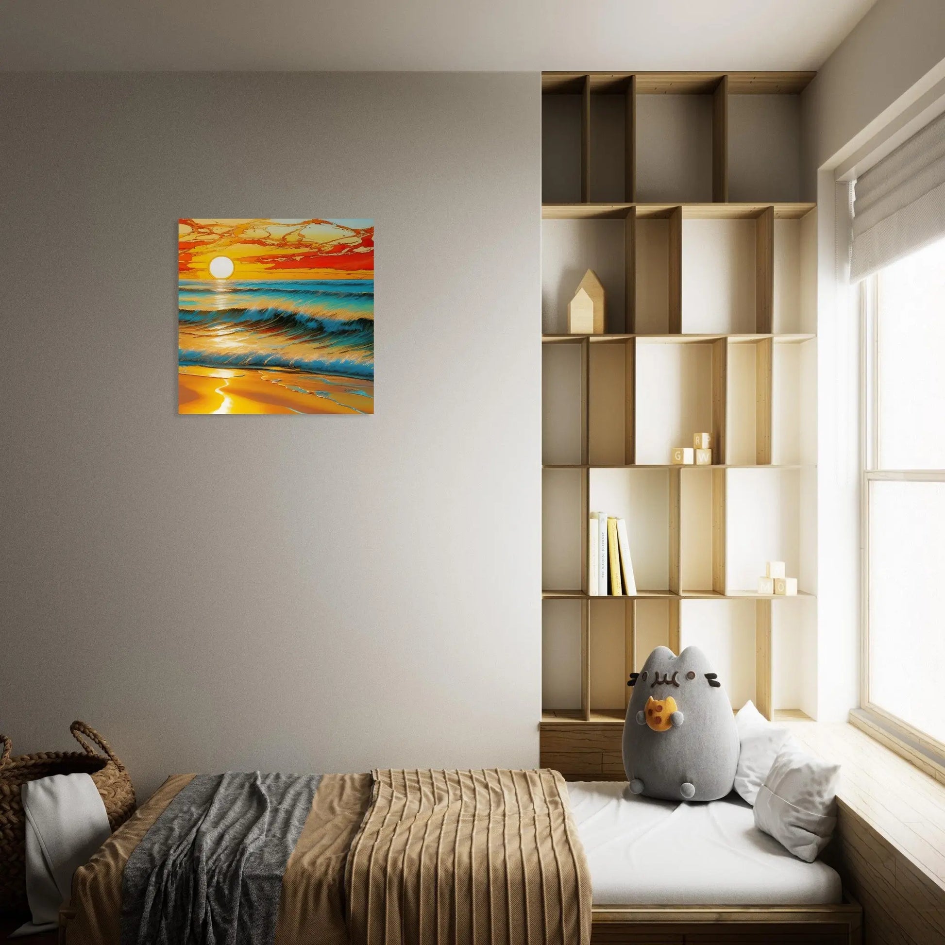 Moderner Forex-Druck - Kraftvolles Meer - Digitaler Stil, KI-Kunst - RolConArt, Landschaften,