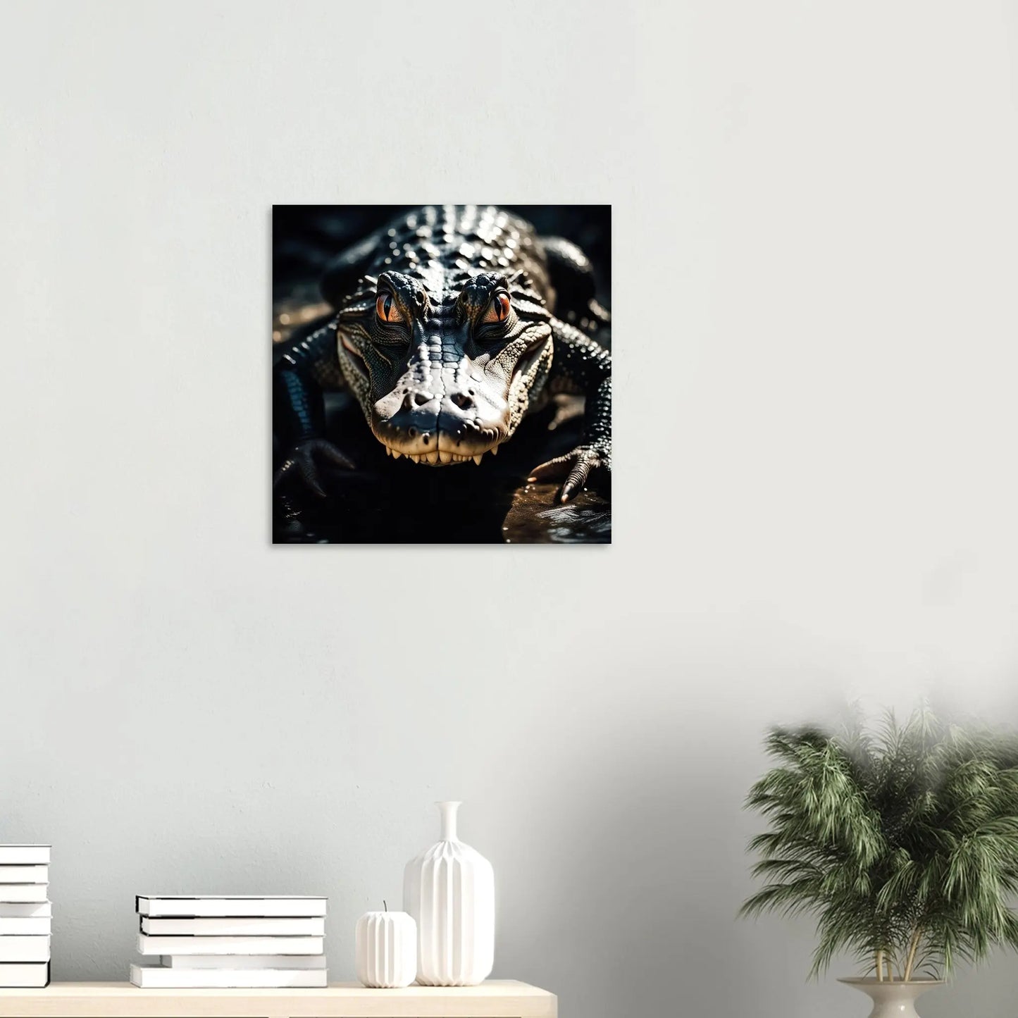 Aluminiumdruck - Alligator - Foto Stil, KI-Kunst RolConArt