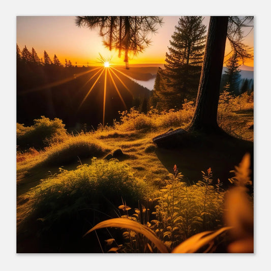 Moderner Forex-Druck - Bergpanorama - Foto Stil, KI-Kunst - RolConArt, Landschaften,