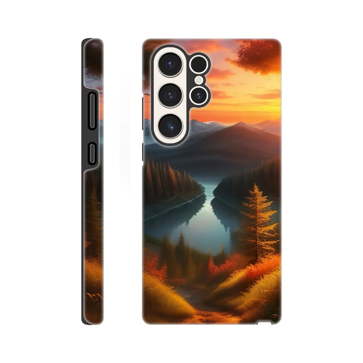 Smartphone-Hülle "Hart" - Bergpanorama - Digitaler Stil, KI-Kunst RolConArt, Landschaften, Galaxy-S23-Ultra