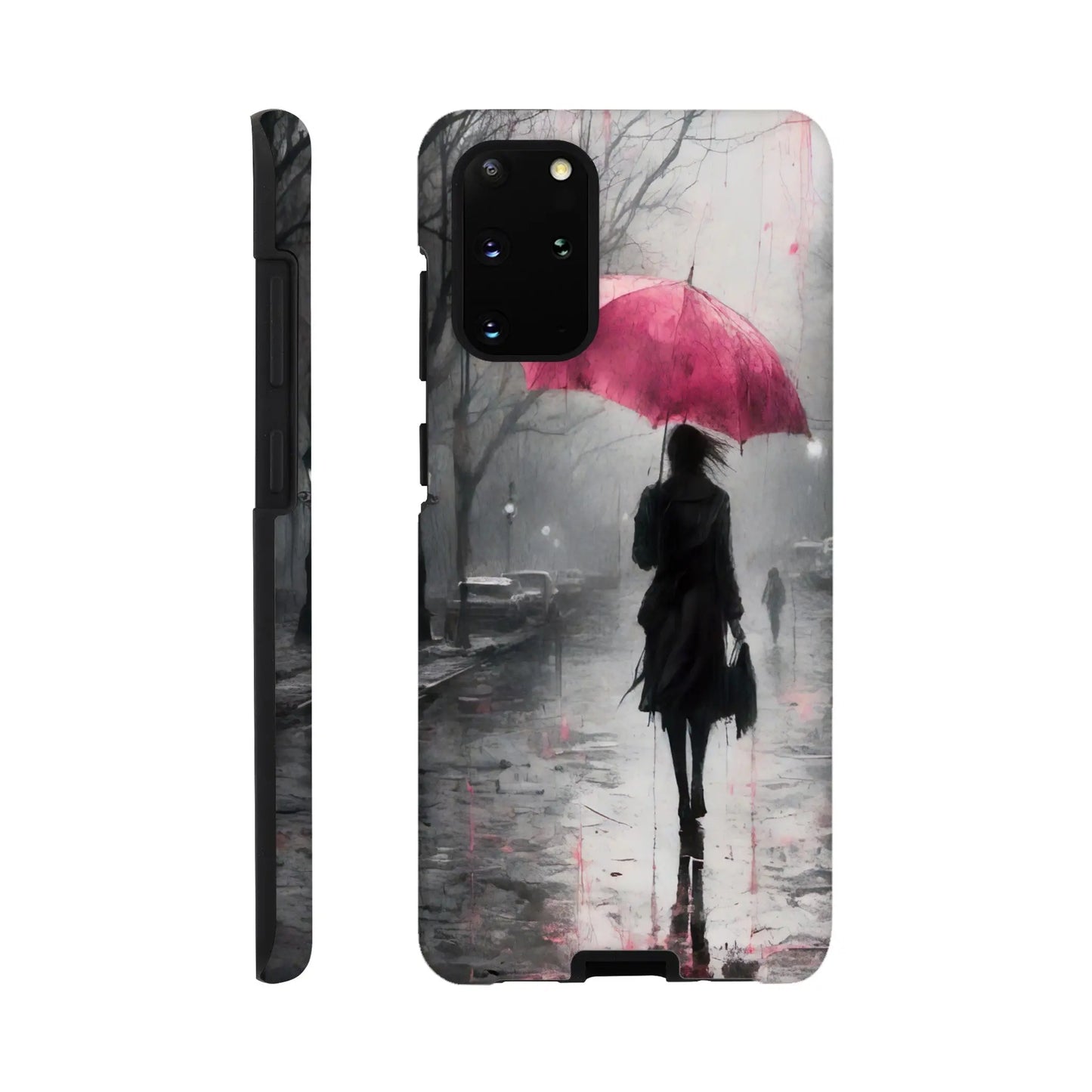 Smartphone-Hülle "Hart" - Frau Im Park - Düsterer Stil, KI-Kunst RolConArt, Malerischer Stil - Porträts, Galaxy-S20-Plus