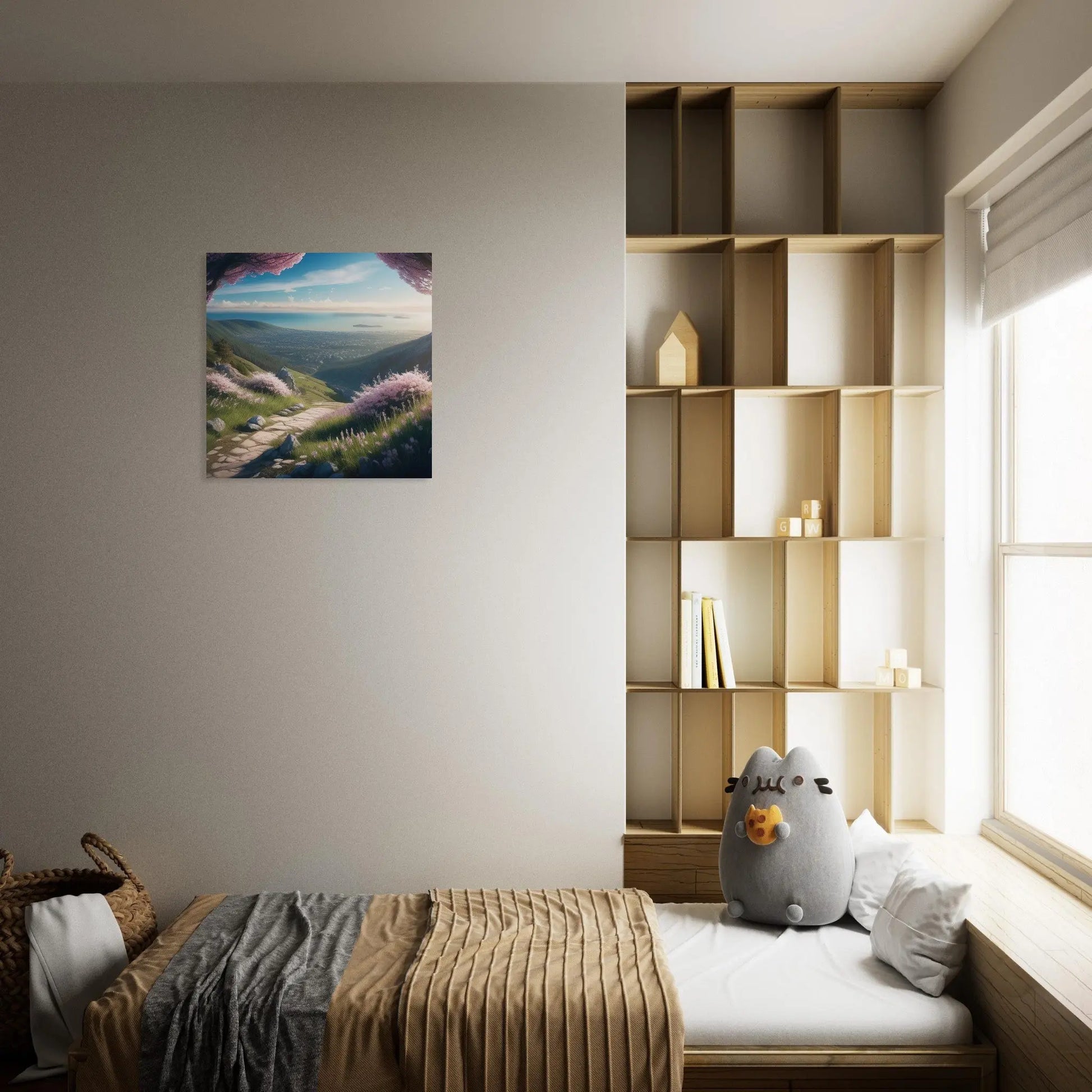 Moderner Forex-Druck - Bergpanorama - Foto-Stil, KI-Kunst - RolConArt, Landschaften,