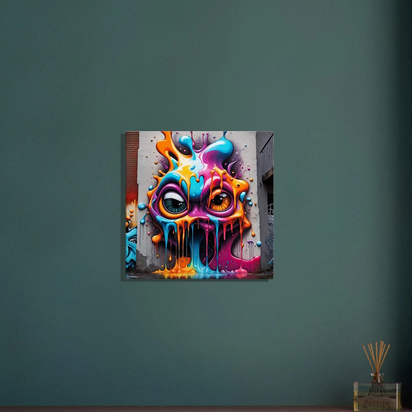 Leinwandbild - 3D Graffiti - Splash Art Stil, KI-Kunst - RolConArt, Splash Art,