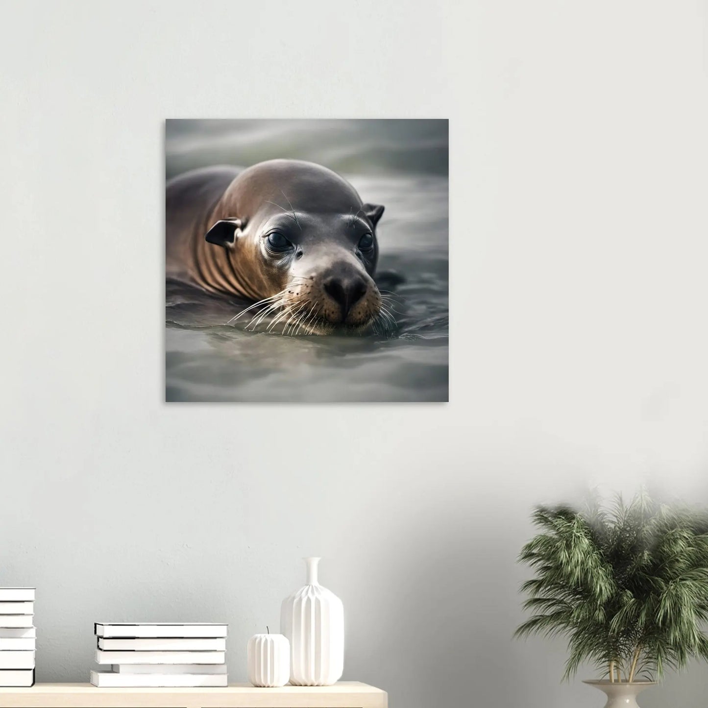 Aluminiumdruck - Seelöwe - Foto Stil, KI-Kunst RolConArt