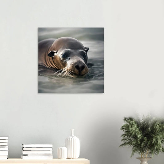 Aluminiumdruck - Seelöwe - Foto Stil, KI-Kunst RolConArt