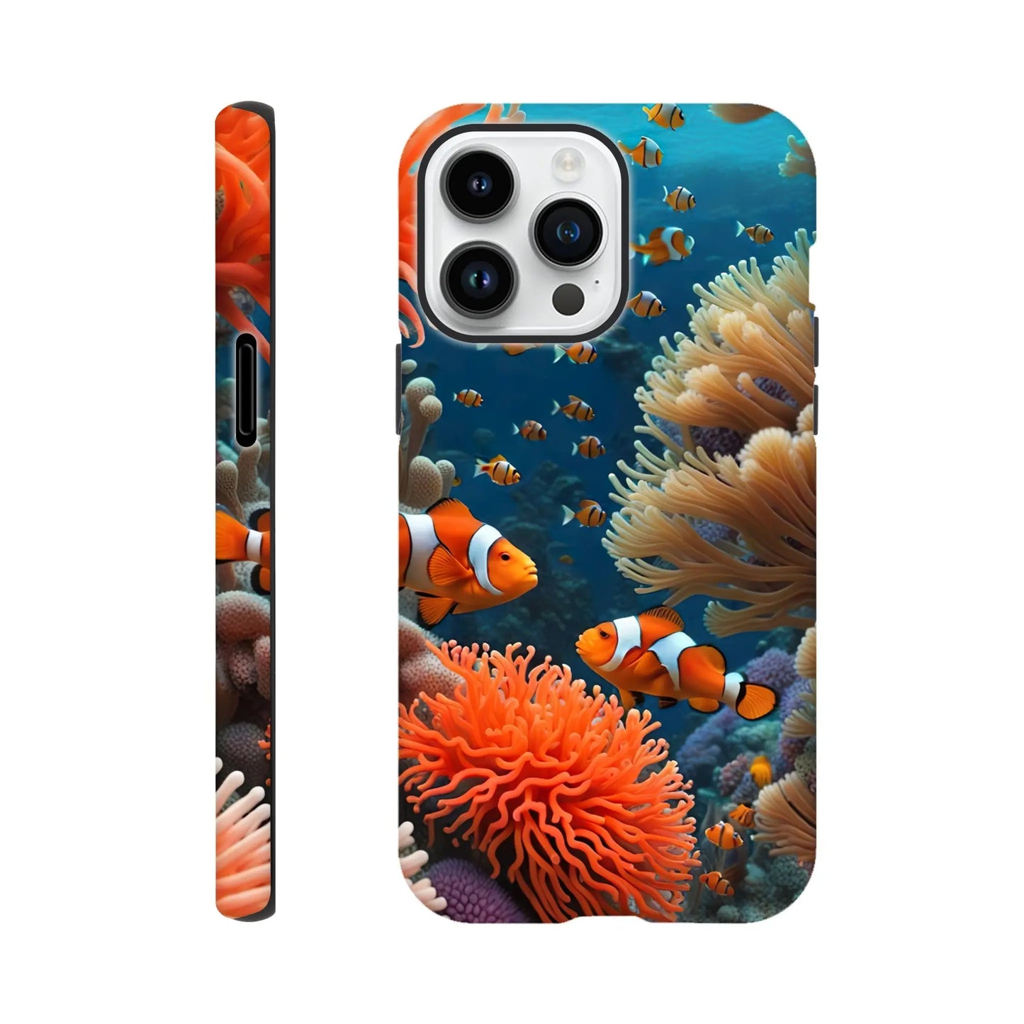 Smartphone-Hülle "Hart" - Unterwasserwelt - Digitaler Stil, KI-Kunst RolConArt, Unterwasserlandschaften, iPhone-14-Pro-Max