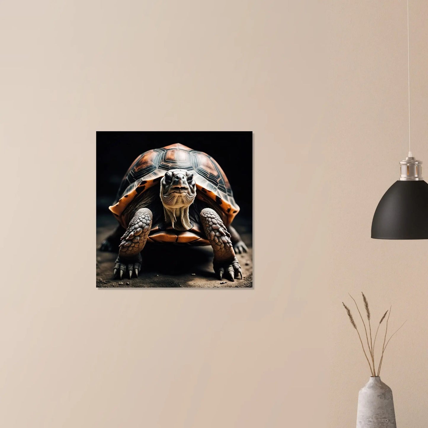 Moderner Forex-Druck - Schildkröte - Foto Stil, KI-Kunst RolConArt