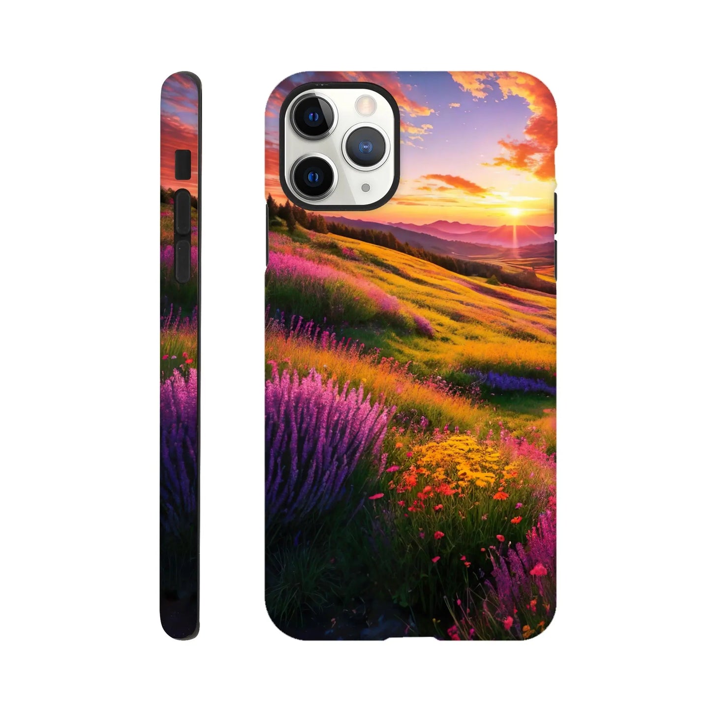 Smartphone-Hülle "Hart" - Berglandschaft - Foto Stil, KI-Kunst RolConArt, Landschaften, iPhone-11-Pro-Max