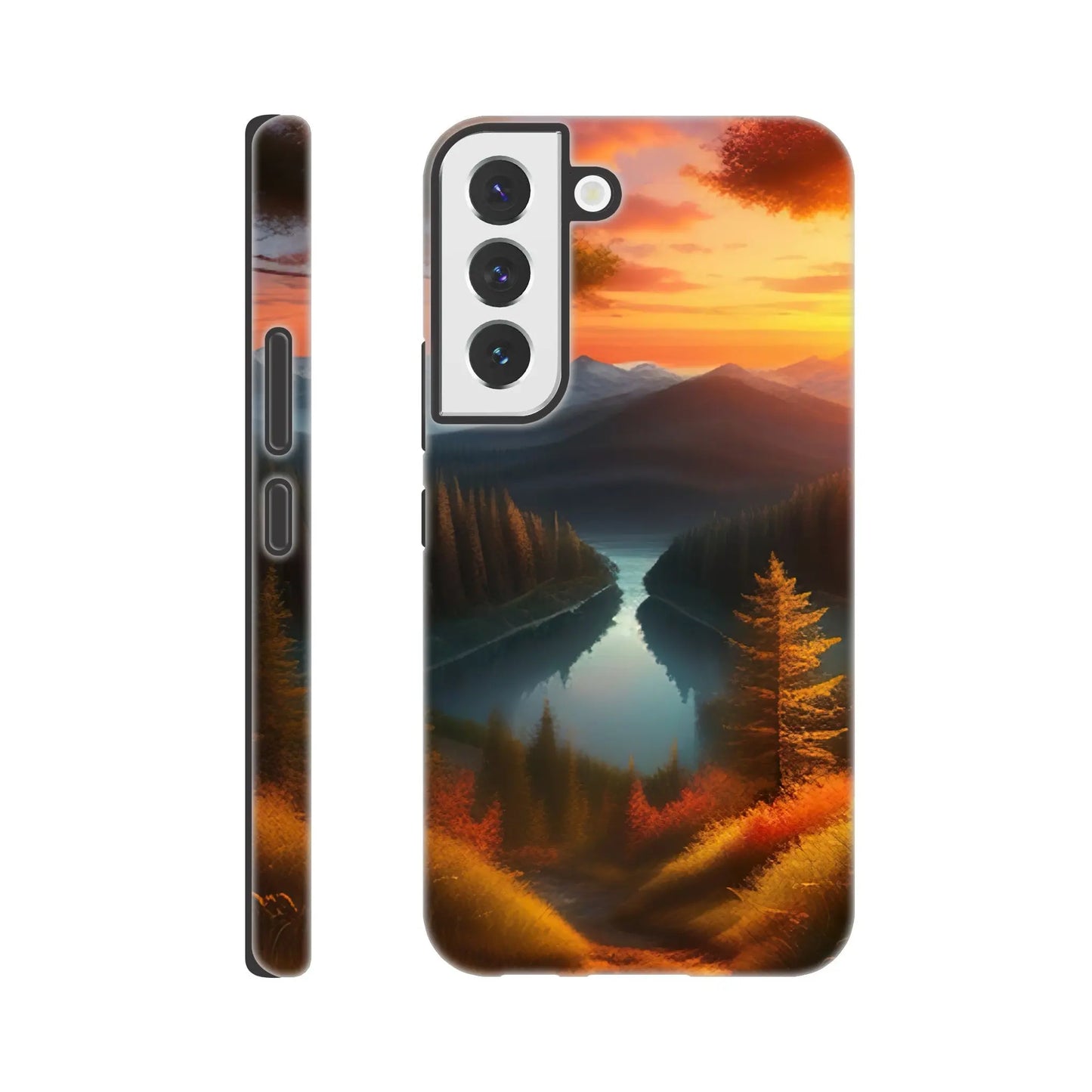 Smartphone-Hülle "Hart" - Bergpanorama - Digitaler Stil, KI-Kunst RolConArt, Landschaften, Galaxy-S22