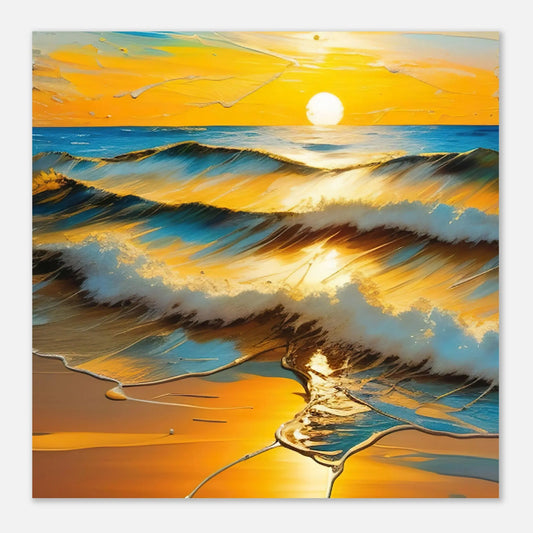 Moderner Forex-Druck - Kraftvolles Meer - Digitaler Stil, KI-Kunst - RolConArt, Landschaften,