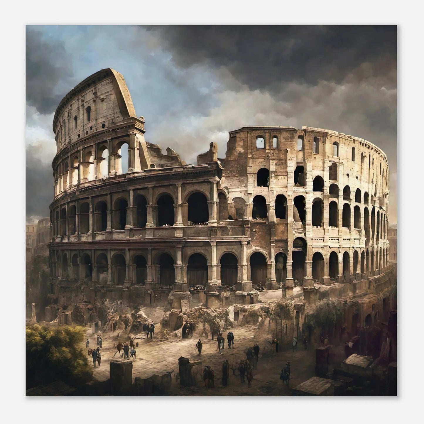 Aluminiumdruck - Kolosseum - Digitaler Stil, KI-Kunst RolConArt