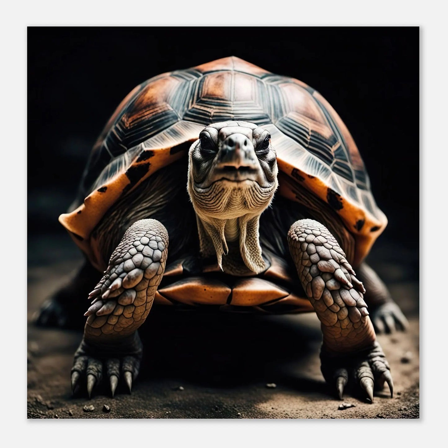 Moderner Forex-Druck - Schildkröte - Foto Stil, KI-Kunst RolConArt