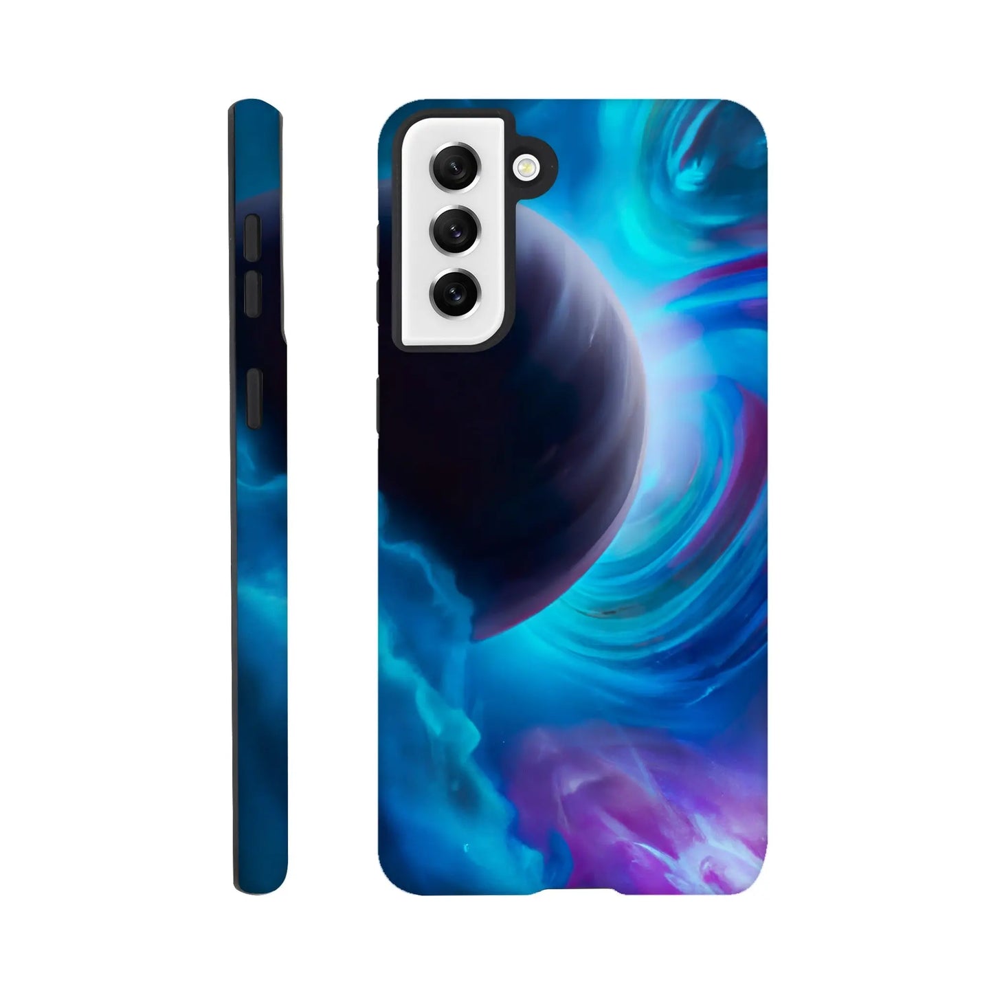 Smartphone-Hülle "Hart" - Weltraum - Malerischer Stil, KI-Kunst RolConArt, Sci-Fi, Galaxy-S21-Plus