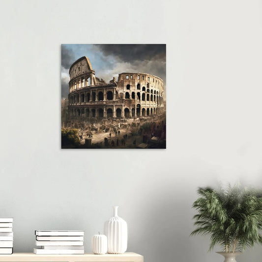 Aluminiumdruck - Kolosseum - Digitaler Stil, KI-Kunst RolConArt
