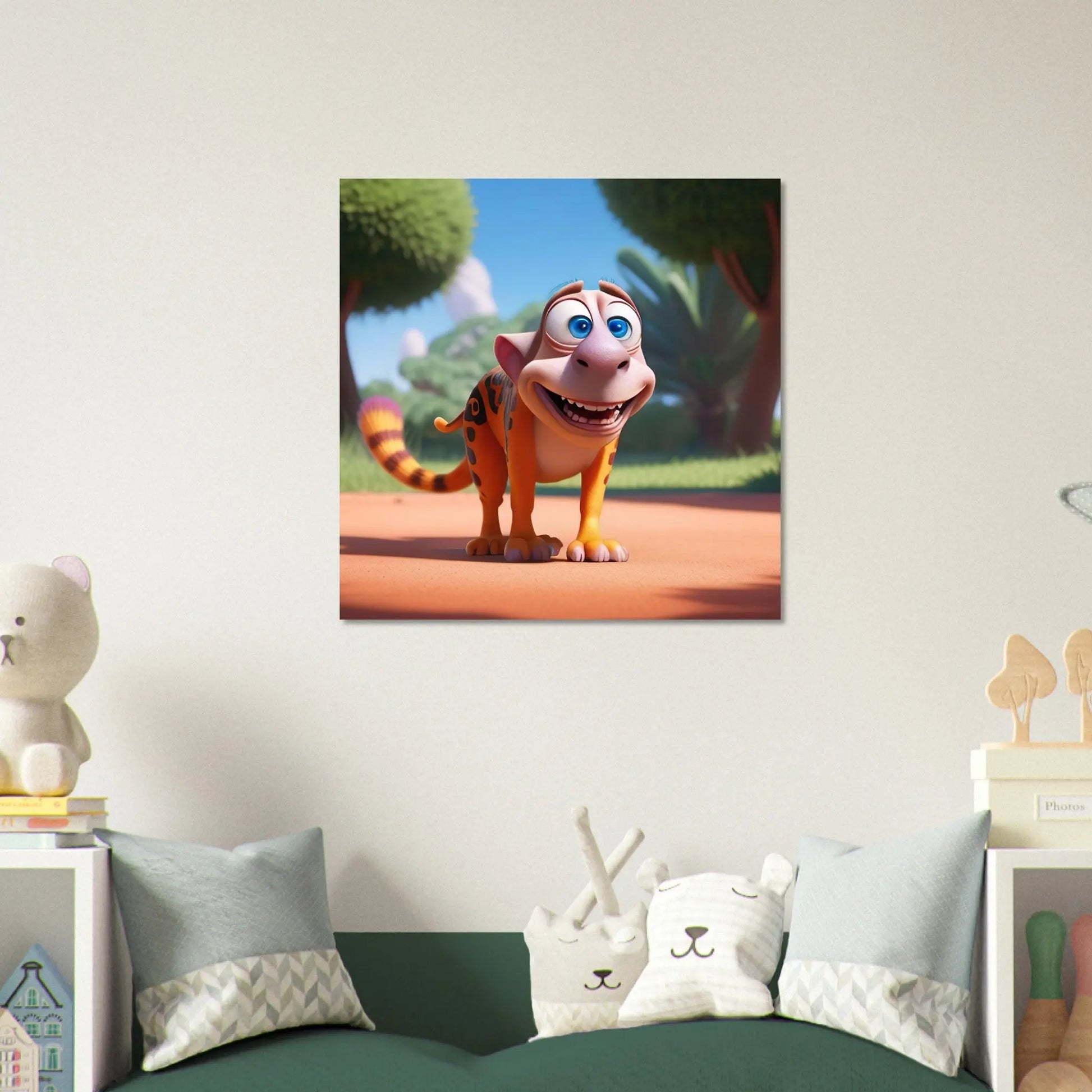 Aluminiumdruck - Fantasiewesen - Kinderbild, 3D-Stil, KI-Kunst RolConArt