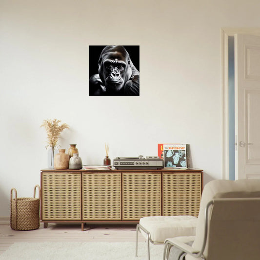 Aluminiumdruck - Gorilla - Foto Stil, KI-Kunst RolConArt